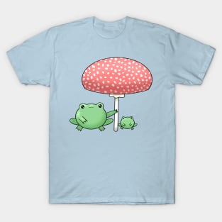 Cute Frogs Under A Mushroom T-Shirt